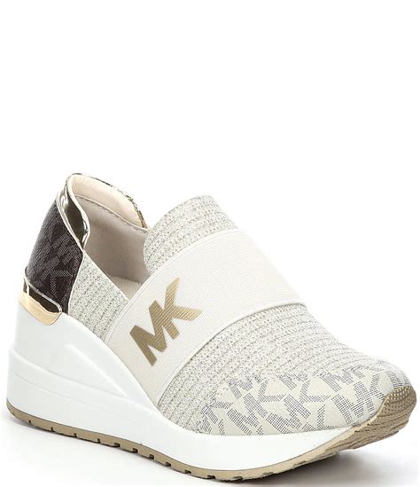 michael michael kors villa slip-on sneakers|Michael Kors wedge sneakers.